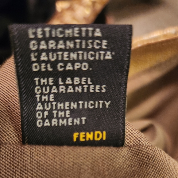 Vintage 100% Authentic Fendi Gold Holographic Textured Nappa Leather Spy Bag - Picture 13 of 16